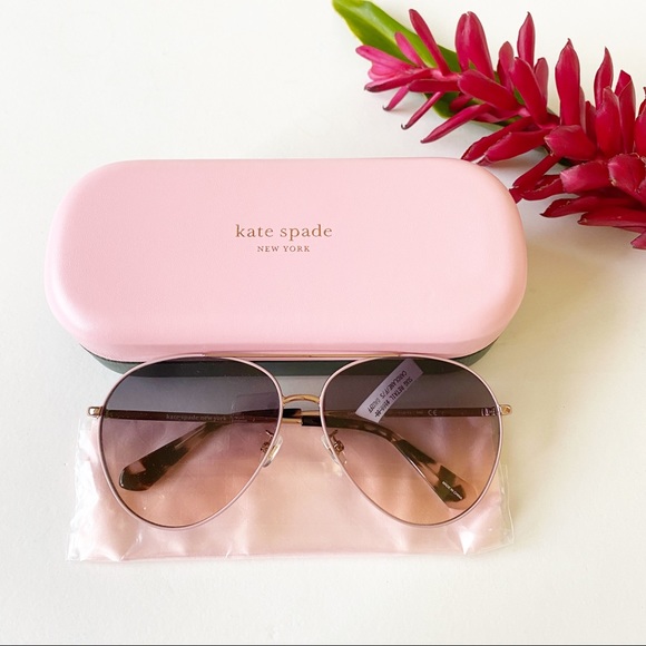kate spade Accessories - KATE SPADE CAROLANE/F/S Pink Aviator Sunglasses